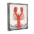 thumbnail image 4 of Stupell Industries Modern Lobster with Waves Animals & Insects Painting Gray Floater Framed Canvas Art Print Wall Art, 25 x 31, 4 of 10