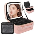 thumbnail image 1 of Bolsa de maquillaje Behaesty Travel con espejo LED de doble capa, 1 of 9