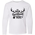 thumbnail image 3 of Inktastic Oh Deer, Christmas is Here Long Sleeve Youth T-Shirt, 3 of 5