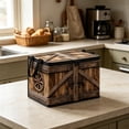 thumbnail image 6 of Kraoden Foldable Storage Box, Large Capacity Fabric Organizer with Lid for Clothing, Toys, and Miscellaneous Items, Durable Non-Woven Fabric with Antique Wooden Box Patterns, 6 of 6