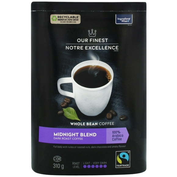 Our Finest Midnight Blend Whole Bean Coffee, 310 g