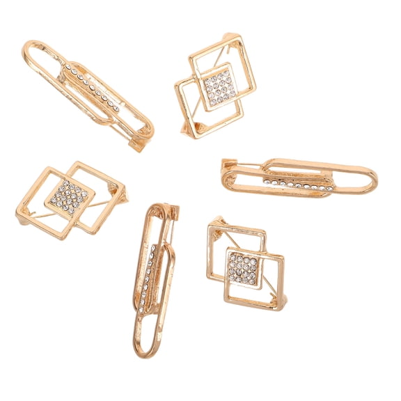 HOOWIFFY 6pcs Dress Waist Cinch Clip For Women Alloy Golden Antislip Fastening Outfit Enhancement