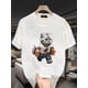 thumbnail image 1 of Men's Cotton T-Shirt with Fun Cat & Brick Print - Casual Crew Neck, Short Sleeve Tee for Summer - Machine Washable, 1 of 6