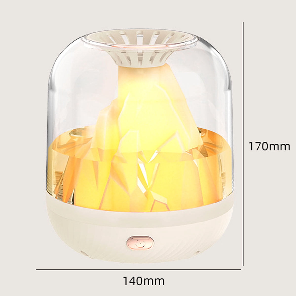 Portable Small Cool Mist Humidifier – USB Powered (Rechargeable), Compact Desktop Humidifier for Plants, Office, Baby Room – Night Light – Beige, 900ML