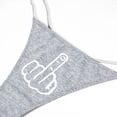 thumbnail image 3 of Sexy G-String Thongs for Women Cotton Panties T-back Tangas Finger Pattern Sticker Low Rise Underwear, 3 of 5
