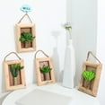 thumbnail image 2 of Ludlz Wall Hanging Planter Succulent , Decorative Freestanding Mount Holder for Air Plants,Artificial Succulent Beautiful Realistic Cute Wall Hanging Potted Simulation Succulent for Indoor, 2 of 2