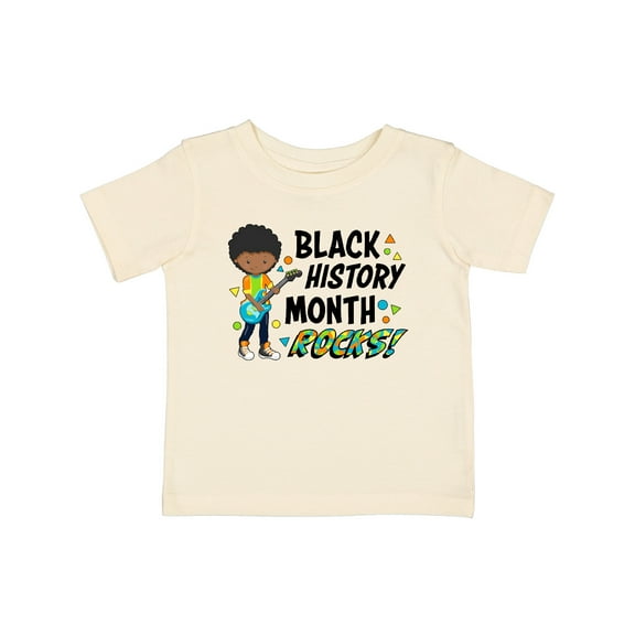 Inktastic Black History Month Rocks- Boy with Guitar Boys or Girls Baby T-Shirt