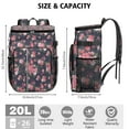 thumbnail image 3 of Rustic Country Wildflower and Bee Artwork Backpack Cooler, Waterproof Botanical Lunch Bag with Bright Colorful Design, Suitable for Camping, Hiking, Office, 3 of 6
