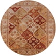 thumbnail image 1 of Ahgly Company Machine Washable Indoor Round Industrial Modern Mahogany Brown Area Rugs, 7' Round, 1 of 7