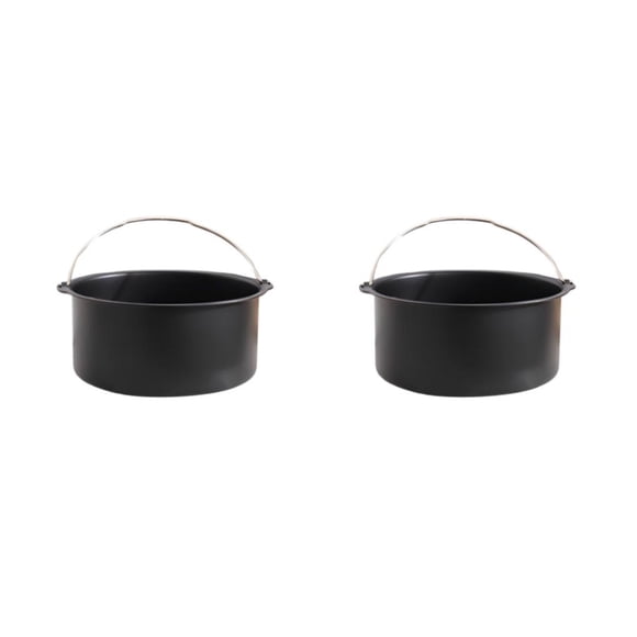 Naiovety Bandeja redonda antiadherente para pasteles, cesta impermeable para freidora de aire, para hornear, bandeja para hornear de acero al Type1 NO1