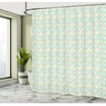 thumbnail image 4 of Ambesonne Spring Shower Curtain, Linear Flowers Boho Print, 69"Wx84"L, Almond Green Magenta, 4 of 4