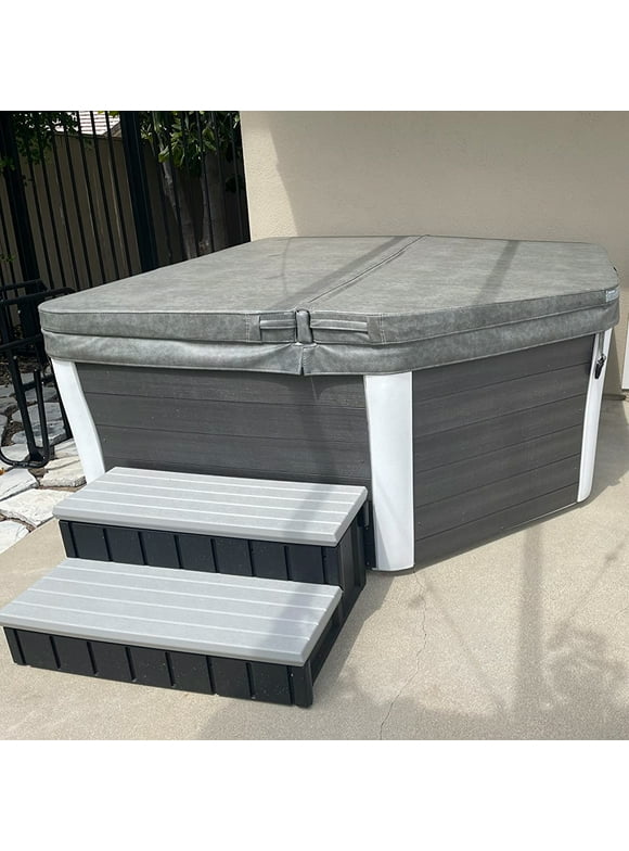 Open Box Leisure Accents 36" Deck Patio Spa Hot Tub Storage Compartment Steps
