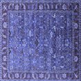 thumbnail image 1 of Ahgly Company Indoor Square Oriental Blue Traditional Area Rugs, 3' Square, 1 of 4