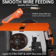 HITBOX HBM200 3-in-1 MIG and Lift TIG Welder, 140A Gasless Flux Core Wire Feed, 110V Portable IGBT Inverter with LED Display