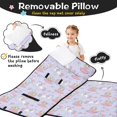 thumbnail image 3 of Princess and Unicorn Purple Toddler Nap Mat with Pillow & Blanket, Soft Sleeping Mat for Preschool Daycare Travel Sleepovers, 3 of 6
