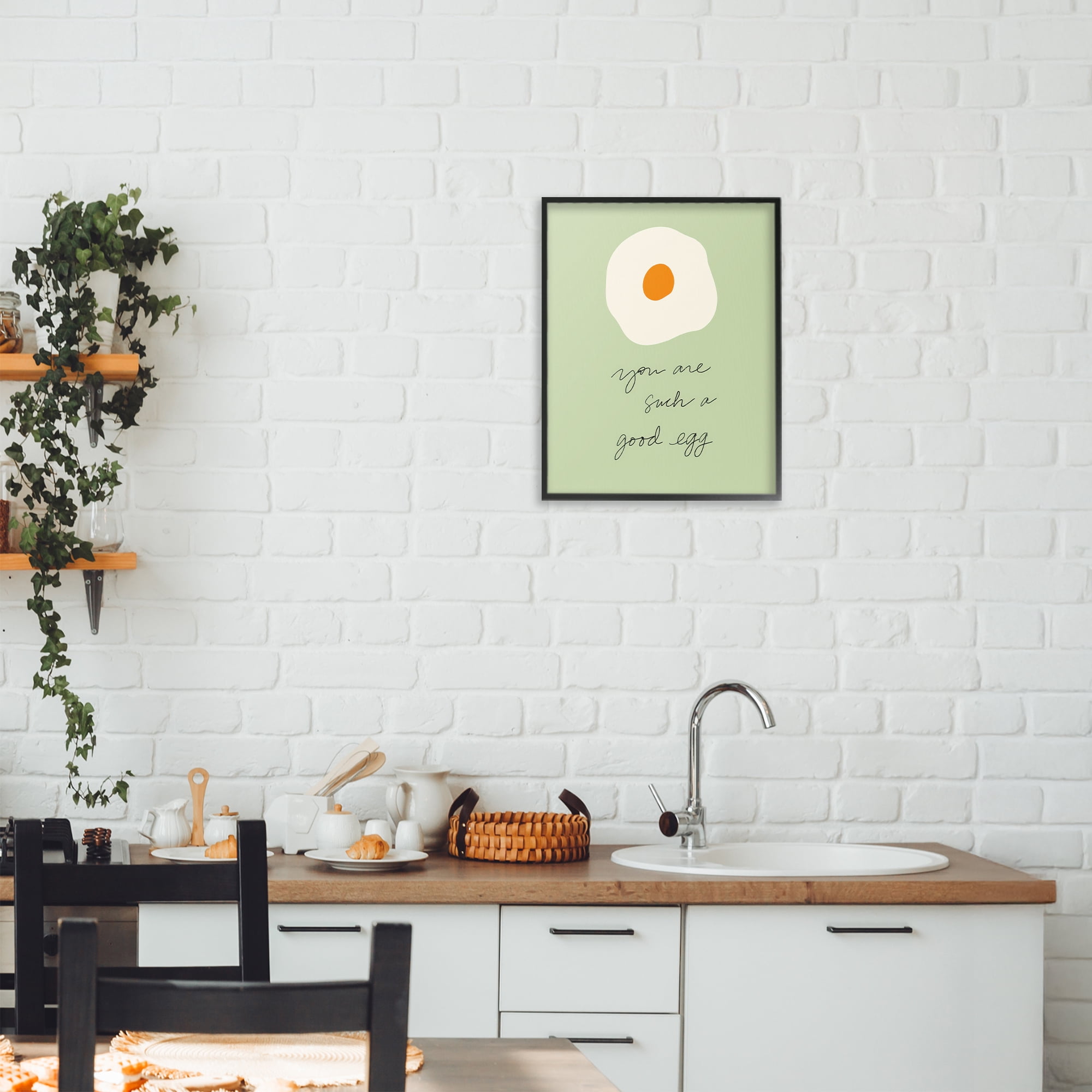 Stupell Industries You Are A Good Egg Black Framed Giclee Art, design by SD Graphics Studio