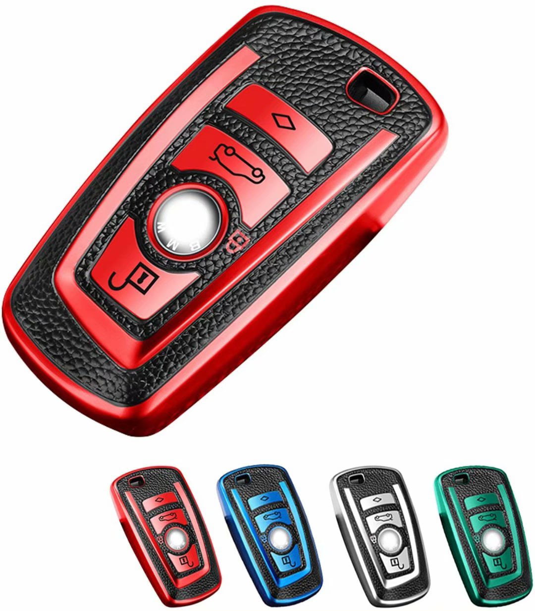 Soft TPU Red Key Fob Shell Cover Case Fit For BMW 1 2 3 5 6 7 X3 X4 M5 M6 Series 