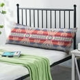 thumbnail image 2 of Boho Long Body Pillow Cover – Soft & Breathable Ethnic Fabric, Hidden Zipper, 20"x54", Stylish Abstract Tribal Print – Gift for Side Sleepers, Pregnancy, Home Decor, 2 of 4