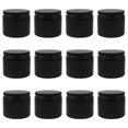 thumbnail image 1 of Frascos de vidrio Cornucopia de 60 ml con revestimiento negro y tapa de metal negro, 1 of 9