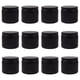 thumbnail image 1 of Frascos de vidrio Cornucopia de 60 ml con revestimiento negro y tapa de metal negro, 1 of 9