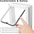 Pet Door Kit White 4 Way Locking Safety Pet Door for Small