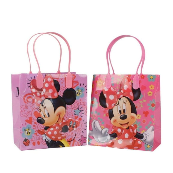 Disney Minnie Mouse 12 Pcs Party Goodie Gift Bags - 6" Small