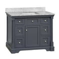 thumbnail image 5 of Sydney 42" Bathroom Vanity with Marine Gray Cabinet and Carrara Marble Top, 5 of 6