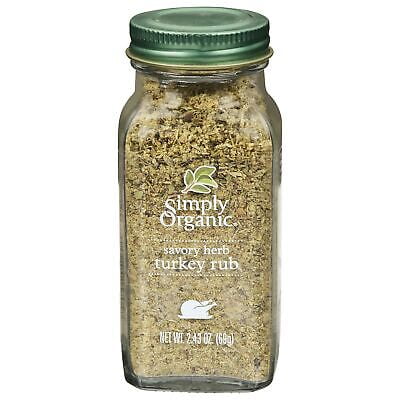 Simply Organic Turkey Rub Spice 2.43 oz (Pack of 6)
