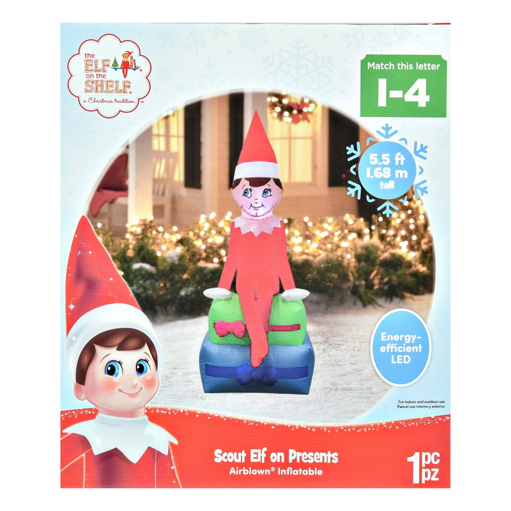 Holliday Time 5.5 Elf On Shelf Inflatable by Gemmy Industries Walmart