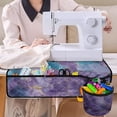 thumbnail image 4 of HELLHERO Sewing Machine Pad Organizer Removable Storage Bag Fabric Polyester Washable Waterproof for Most Sewing Machines, Marble Pattern, 4 of 5