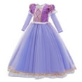 thumbnail image 2 of IBTOM CASTLE Kids Girls Princess Long Maxi Puffy Dress Halloween Christmas Cosplay Fancy Dress up Birthday Party Carnival Evening Pageant Prom Ball Gown, 2 of 4