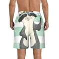 thumbnail image 3 of Disketp Men'S Swim Trunks Hawaiian Breathable Surf Beach Swimsuits Mesh Lining Beach Shorts With Pockets-Cute Raccoon, 3 of 9