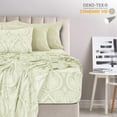 thumbnail image 2 of Lux Decor Collection Paisley Printed Queen Bed Sheets Set, Microfiber 6 Piece Bedding Set - Ivory, 2 of 7