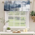 thumbnail image 3 of Blue Valances for Windows, Decorative Rod Pocket Window Valance Curtains, Retro Oil Painted Modern Abstract Art Short Curtain Drapes for Kitchen/Bathroom/Living Room, 2 Panels, 54" W x 18" L, 3 of 8