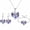 3Pack Jewelry Set Purple, variant on Dragon Jewelry Set for Women, Crystal Dragon Necklace Bracelet and Earrings, Fantasy Animal Pendant Jewelry Collection Gift, Purple