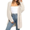 thumbnail image 2 of Cardigan Sweaters for Women Lantern Sleeve Open Front Knit Sweater Coat with Pockets Womens Cardigan Sweaters, 2 of 5