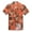 Orange, variant on Palm Wave Mens and Big Mens Hibiscus Floral Print Hawaiian Shirt, up to size 6XL