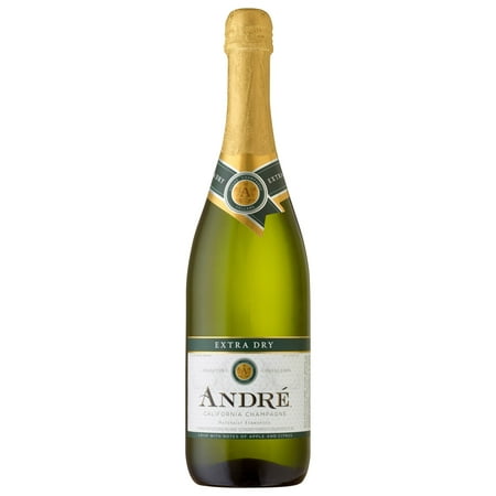Andre Champagne Extra Dry Sparkling White Wine, California, 750ml Glass Bottle, 10.5% ABV