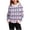 A02_White, variant on Women's Christmas Print Sweater Long Sleeve Round Neck Pullover Top with Faux Fur Collar Ribbed Knit Texture Plush Winter Warm Cozy Casual Loose Fit Holiday Party Wear
