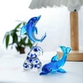 thumbnail image 4 of Dream Lifestyle Dolphin Statue Collectible Figurines 3.66" Laser Engraved Porpoise Model Anniversary Gift for Kids Birthday Desktop decoration glass decoration for living room, bedroom, dorm, 4 of 8