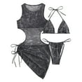 thumbnail image 1 of Bikini de Moda de Playa de Mujeres con Almohadilla de Pecho, Traje de Baño Dividido de Tres Piezas de Correa Sexy para Piscina Y Mar, 1 of 6