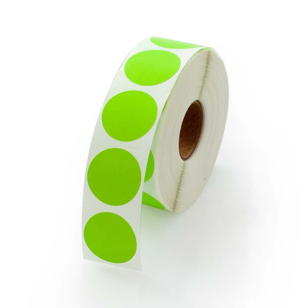 Green Round Color Coding Inventory Labeling Dot Labels / Stickers - 1 ...