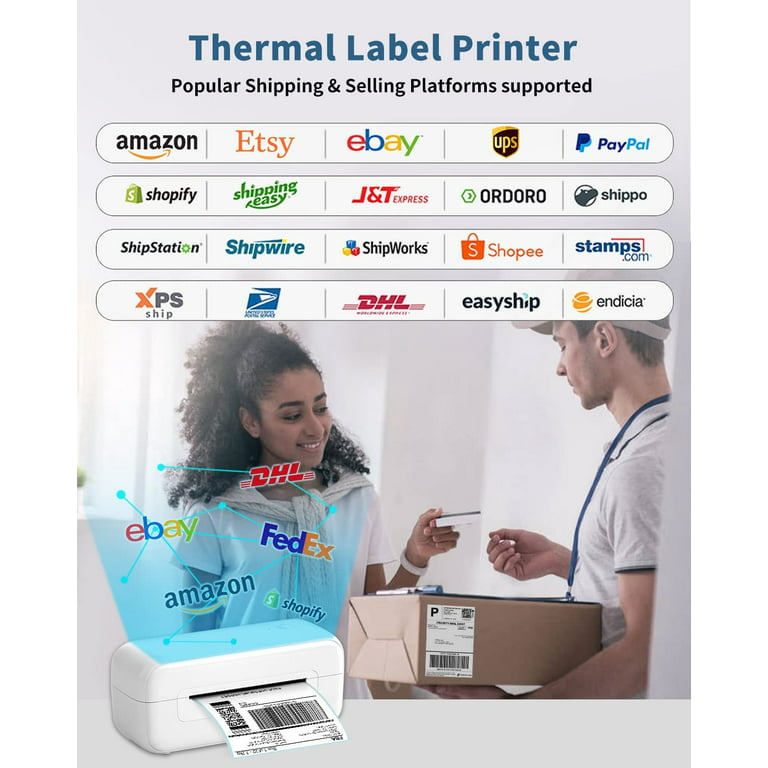 Phomemo Imprimante d'étiquettes thermiques, imprimante d'étiquettes  d'expédition, imprimante d'étiquettes de bureau pour Mac Windows  Chromebook