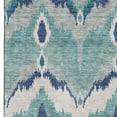 thumbnail image 4 of HomeRoots 662679 8 x 10 ft. Teal & Ivory Ikat Transitional Washable Machine Made Rectangle Area Rug with UV Protection, 4 of 9