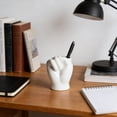 thumbnail image 6 of YOHAVEN Ceramic Miniature Hand Vase Holder, Multi‑Functional Pen Or Toothbrush Stand, Small Tabletop Storage Sculpture For Bathroom Office Desk, Elegant Gift, Modern Home Decor Accent, 6 of 6