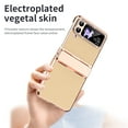 thumbnail image 4 of Allytechgroup Galaxy Z Flip 4 Case, Glitter Slim Fit Hinge Protection Shockproof Anti-Scratch Lightweight Plating Cover Case for Samsung Galaxy Z Flip 4 5G, Gold, 4 of 7