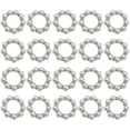 thumbnail image 1 of Toystoory Delicado juego de anillos para servilletas de perla dorada, soporte para reuniones familiares, juego de 20 anillos para servilletas de Decoración del hogar 5CM blanco y plata, 1 of 6