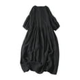 thumbnail image 1 of Pompotops Robe Longue de Soirée Mode Femme Aguichant Manches 3/4 Dos Nu avec Dentelle en Solde, 1 of 3