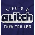 thumbnail image 2 of Life's A Glitch Then Lag Video Game Men's Graphic T Shirt Tees Brisco Brands X, 2 of 6
