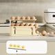 thumbnail image 2 of Porta huevos tipo tambor Cajas de almacenamiento de huevos que ahorran espacio Dispensadores de huevos para frigorífico Porta huevos de encimera Porta huevos delgados, 2 of 5